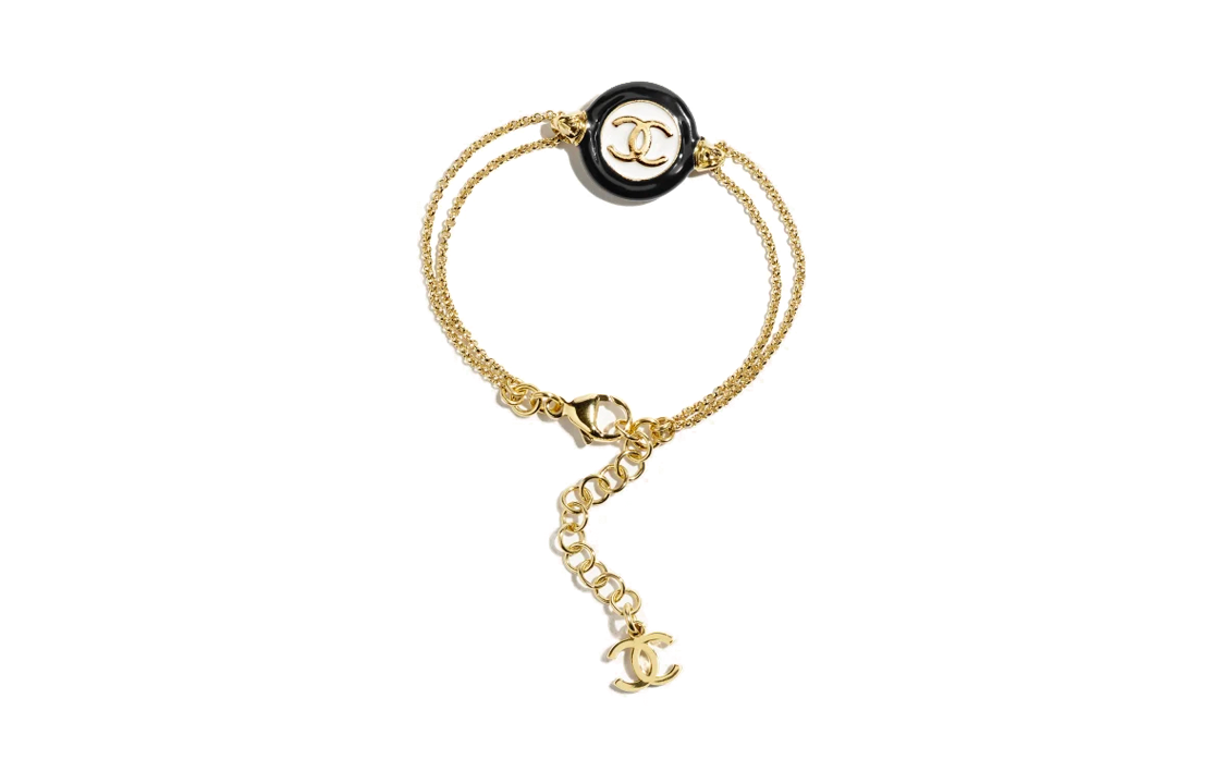 (Women) [24S Spring/Summer] CHANEL  Black Round Double Chain Metal Bracelet ABC989-B16125-NW385 圖 2
