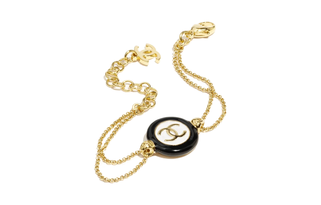 (Women) [24S Spring/Summer] CHANEL  Black Round Double Chain Metal Bracelet ABC989-B16125-NW385 圖 3