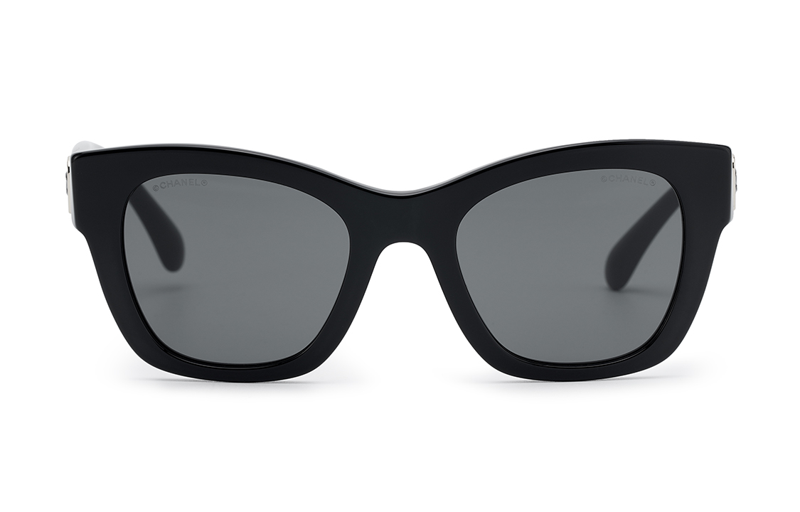 (Women) [Adjustable Prescription] CHANEL  Square Black Sunglasses with Heart Grey Lenses CH5478-C501 圖 3