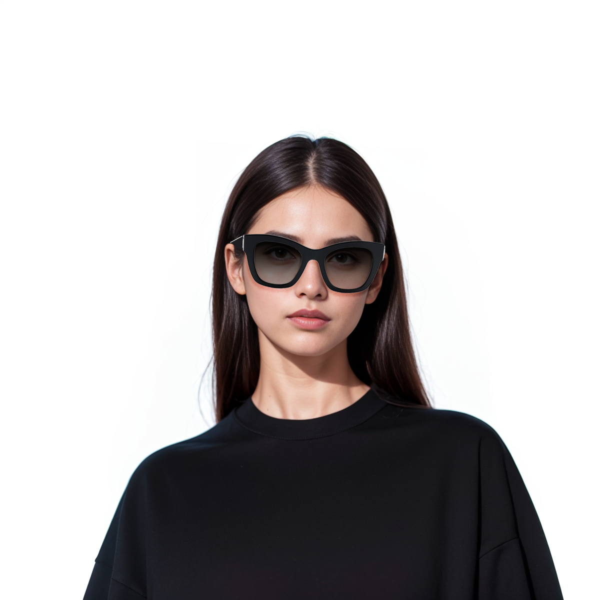 (Women) [Adjustable Prescription] CHANEL  Square Black Sunglasses with Heart Grey Lenses CH5478-C501 圖 5