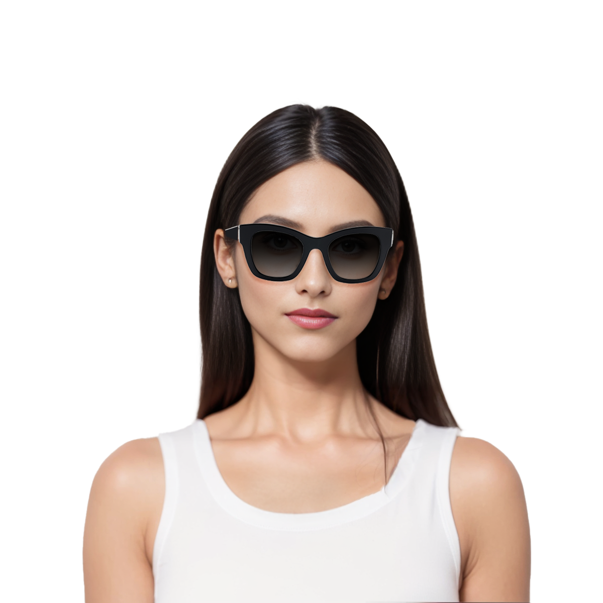 (Women) [Adjustable Prescription] CHANEL  Square Black Sunglasses with Heart Grey Lenses CH5478-C501 圖 6