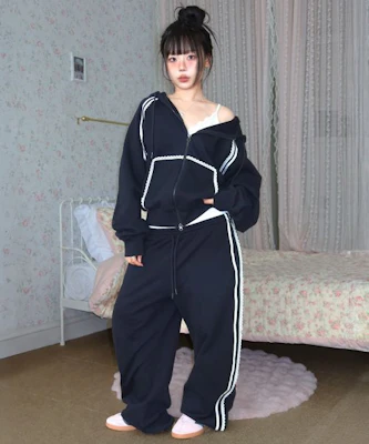 (W) Anedien x Yoohee Celana Training Detail Renda - Navy YHPTGC008NA Buy (W) Anedien x Yoohee Celana Training Detail Renda - Navy YHPTGC008NA