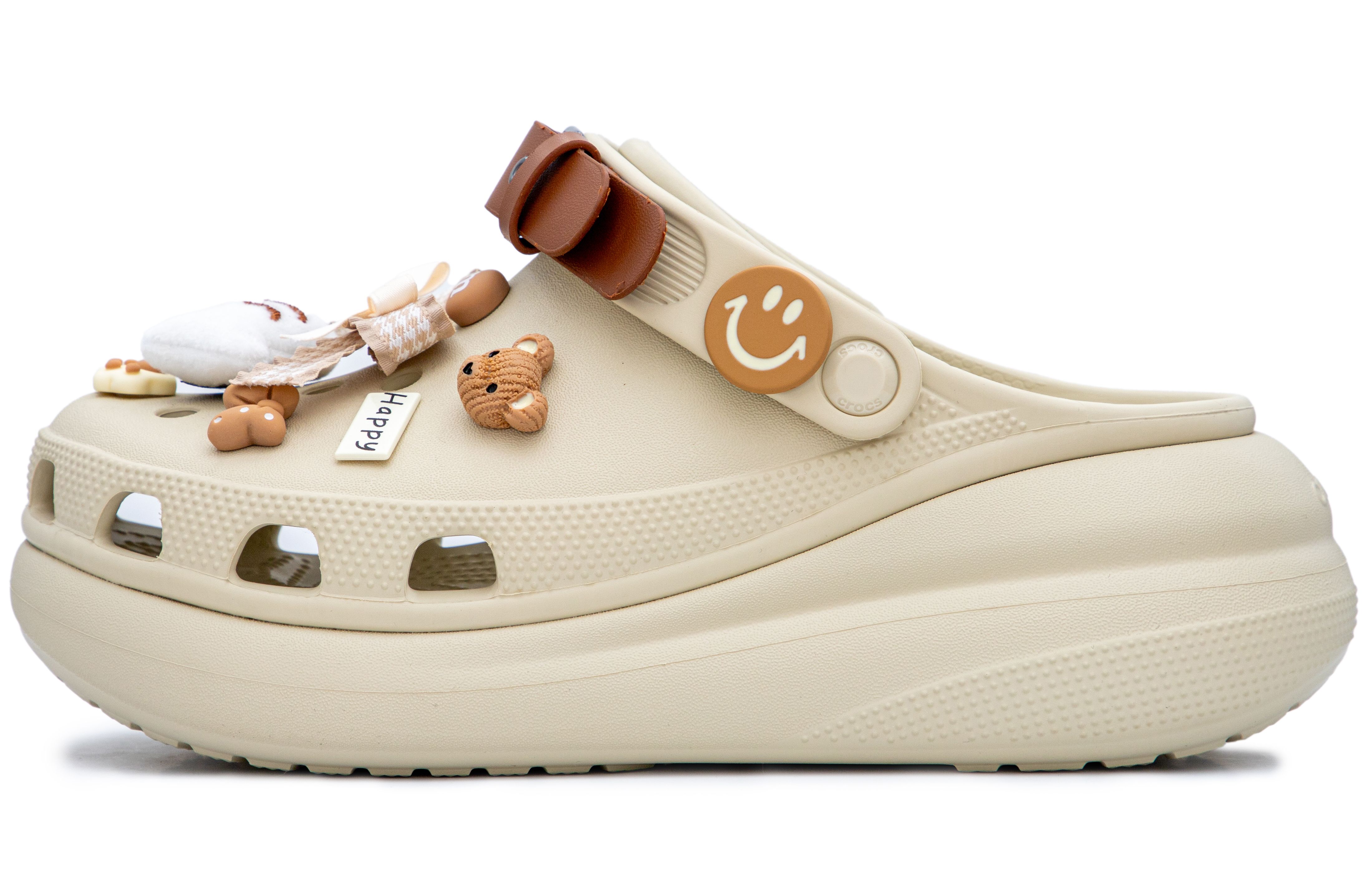 (Women) [Custom Shoes] Crocs Crush Clog Youthful Princess Style Bone White Clogs 207521-2Y2 (Team241 - Young Maiden)