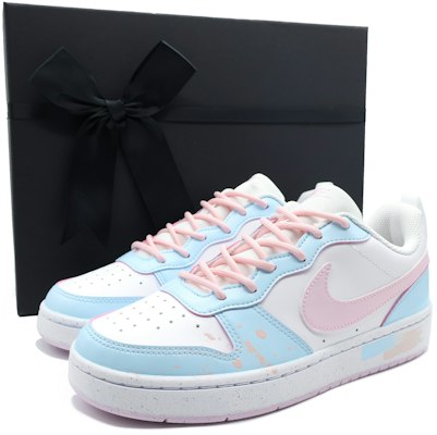(W) 【Kasut Custom】Nike Court Borough Low GS Sweet Strawberry Pastel Blue Kasual DV5456-105 (Team155-Strawberry Filling) Buy (W) 【Kasut Custom】Nike Court Borough Low GS Sweet Strawberry Pastel Blue Kasual DV5456-105 (Team155-Strawberry Filling)