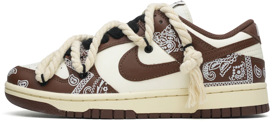 (Women) 【Custom Sneakers】Nike Dunk Low Chocolate Paisley Strap Retro Low Women Brown/White DD1503-124 (Team35-Cashew Flower) Buy (Women) 【Custom Sneakers】Nike Dunk Low Chocolate Paisley Strap Retro Low Women Brown/White DD1503-124 (Team35-Cashew Flower)