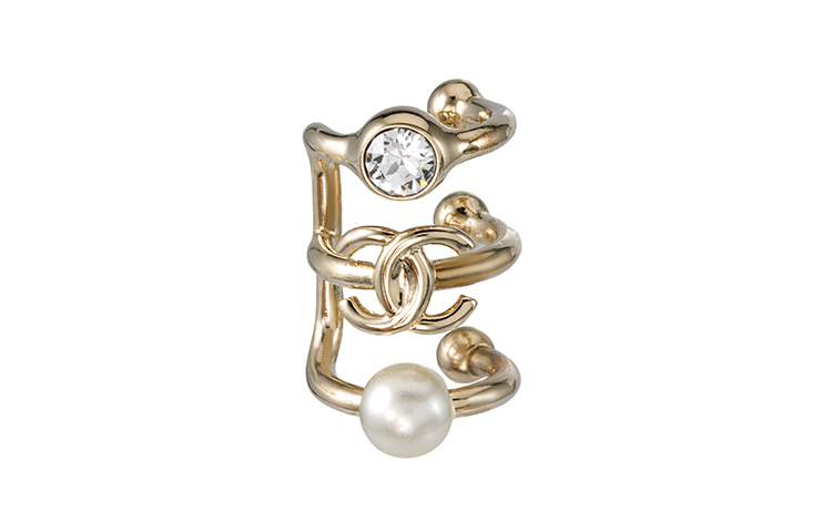 (Women) 【Early Spring 22C】CHANEL Gold Crystal Double C Earrings with Pearls - Women AB7573-B07280-NG300 圖 2