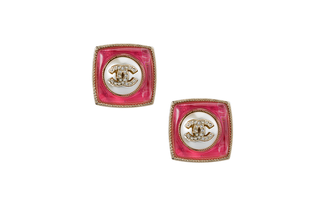 (Women) 【Early Spring 22C】CHANEL Gold Metal Pearl Crystal Earrings for Women - Red AB7675-B07448-NG590 圖 2