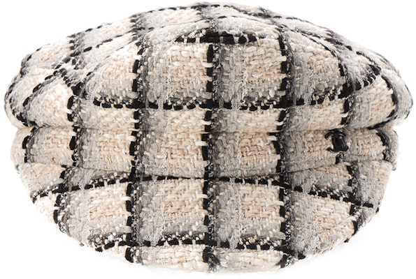 (W) 【秋冬 2022】シャネル アーティスティック フローラル チェック ベレー帽 ベージュ/ブラック/グレー AA8741-B09615-NL170 Lookbook (W) 【秋冬 2022】シャネル アーティスティック フローラル チェック ベレー帽 ベージュ/ブラック/グレー AA8741-B09615-NL170