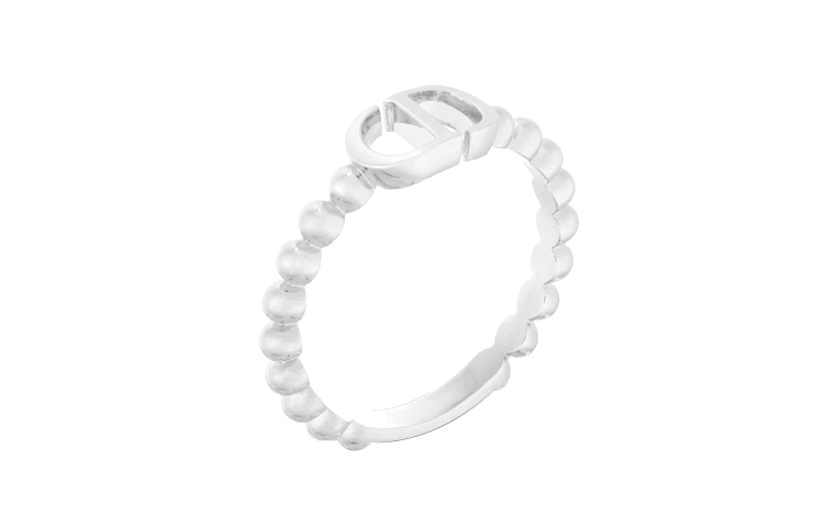 (Women) 【FW22】Dior "CD" Logo Metal Ring  Silver R1298WOMMT-D000