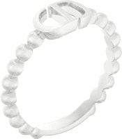 (Women) 【FW22】Dior "CD" Logo Metal Ring Silver R1298WOMMT-D000 (Women) 【FW22】Dior "CD" Logo Metal Ring Silver R1298WOMMT-D000