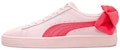 (W) (Kanak-kanak) Puma Basket Bow Patent 'Paradise Pink' 367321-02
