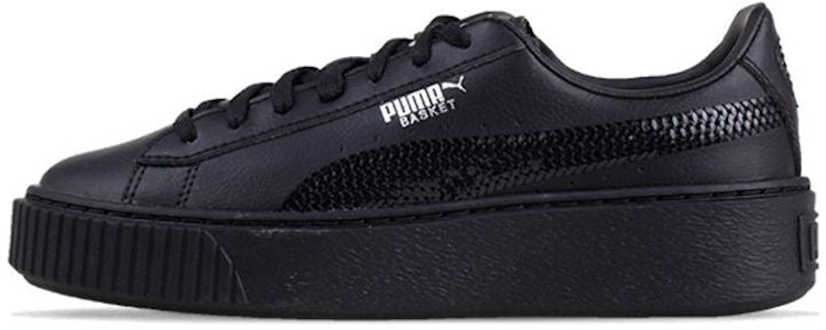 (女款)(大童) Puma Basket Platform Bling '黑色' 367237-01 Buy (女款)(大童) Puma Basket Platform Bling '黑色' 367237-01