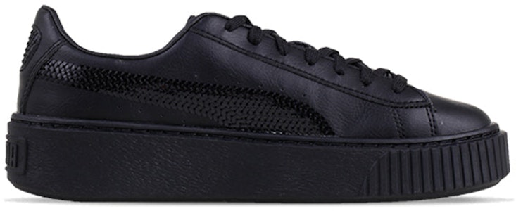 (女款)(大童) Puma Basket Platform Bling '黑色' 367237-01 Order (女款)(大童) Puma Basket Platform Bling '黑色' 367237-01