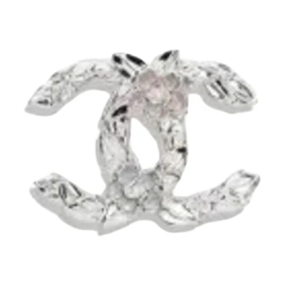 (Women) 【New 24B】CHANEL Floral Brooch - Silver Luxury Pin ABE393-B18084-NZT56