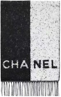 (Women) 【New 24K】CHANEL Women’s Wool Knit Scarf Black White Letter Print AAA494B18269NZY22 (Women) 【New 24K】CHANEL Women’s Wool Knit Scarf Black White Letter Print AAA494B18269NZY22