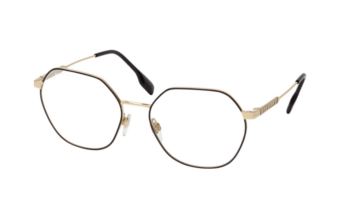 Order (W) [Resep Tersedia] Burberry Frame Kacamata Geometris Hitam Alloy BE13501326