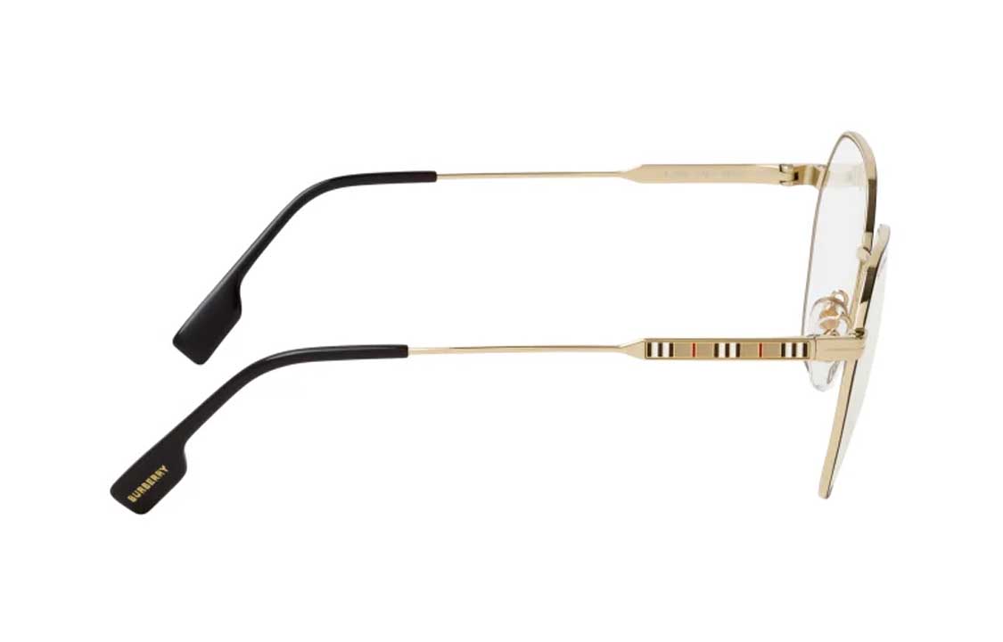 Shop (W) [Resep Tersedia] Burberry Frame Kacamata Geometris Hitam Alloy BE13501326