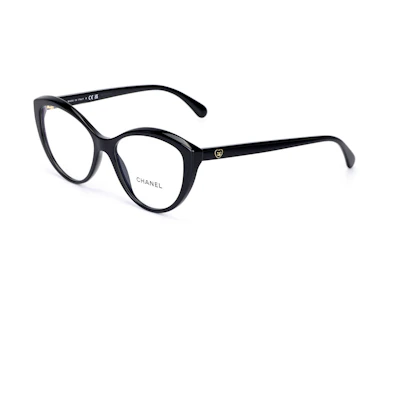 (Women) 【Prescription Available】 CHANEL Eyewear Cat-Eye Optical Glasses Black CH3464 blk