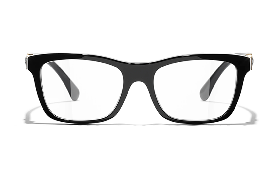 Lookbook (W) 【可配镜片】香奈儿心形Logo黑色方框板材光学眼镜女款 CH3465-C622