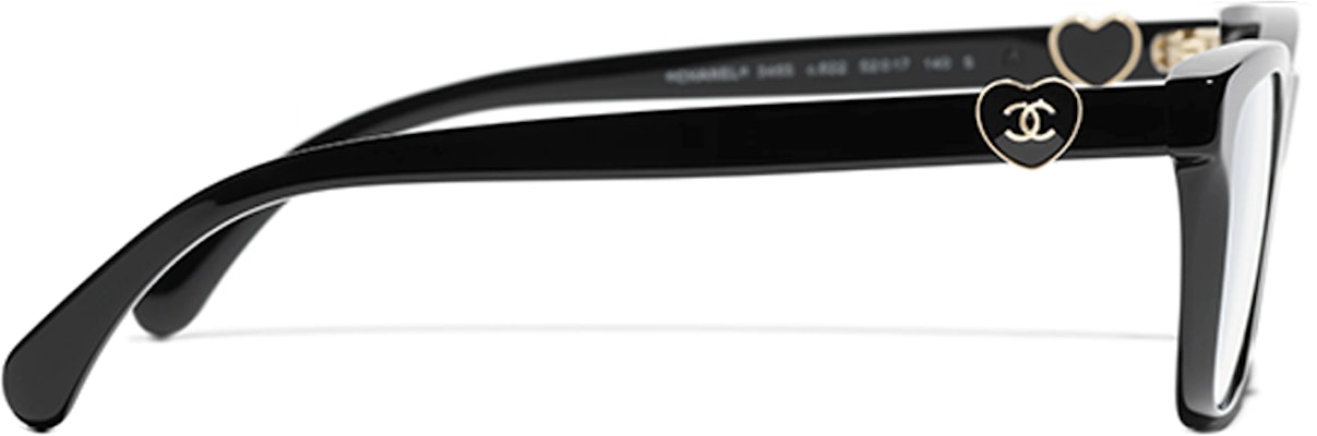 (W) 【可配镜片】香奈儿心形Logo黑色方框板材光学眼镜女款 CH3465-C622 Purchase (W) 【可配镜片】香奈儿心形Logo黑色方框板材光学眼镜女款 CH3465-C622