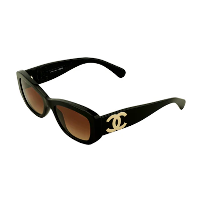 (Women) 【Prescription Available】 CHANEL Irregular Shape Sunglasses Women - Black CH5493C622S5