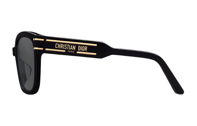 Shop (W) 【Con Prescripción】 DIOR Gafas de Sol Irregulares Negras de Acetato con Logo. NSGTS7FXR_10A0