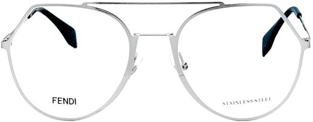 (Women) FENDI Fashion Metal Irregular Optical Frame Women Silver FF0329 Lookbook (Women) FENDI Fashion Metal Irregular Optical Frame Women Silver FF0329