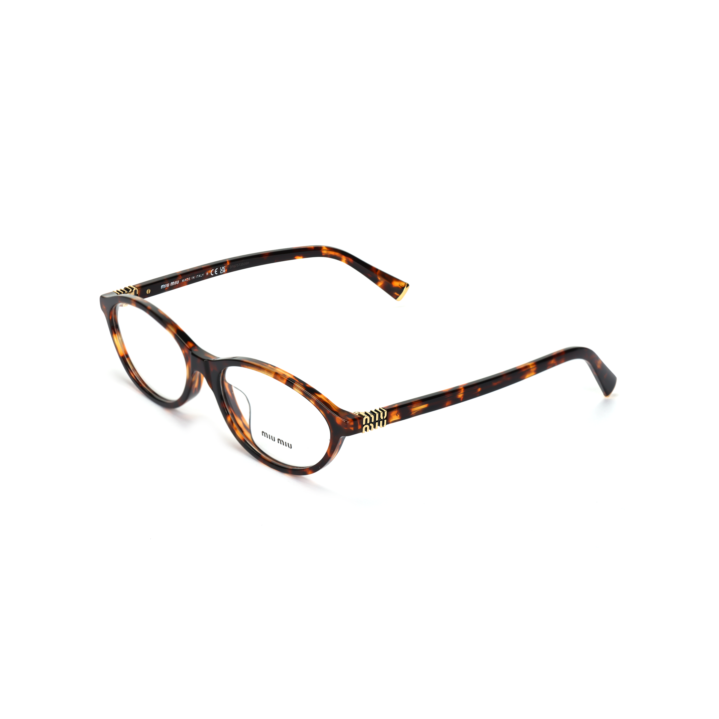 (Women) MIU MIU Oval Tortoiseshell Optical Glasses Frame. MU09XVF-VAU1O1