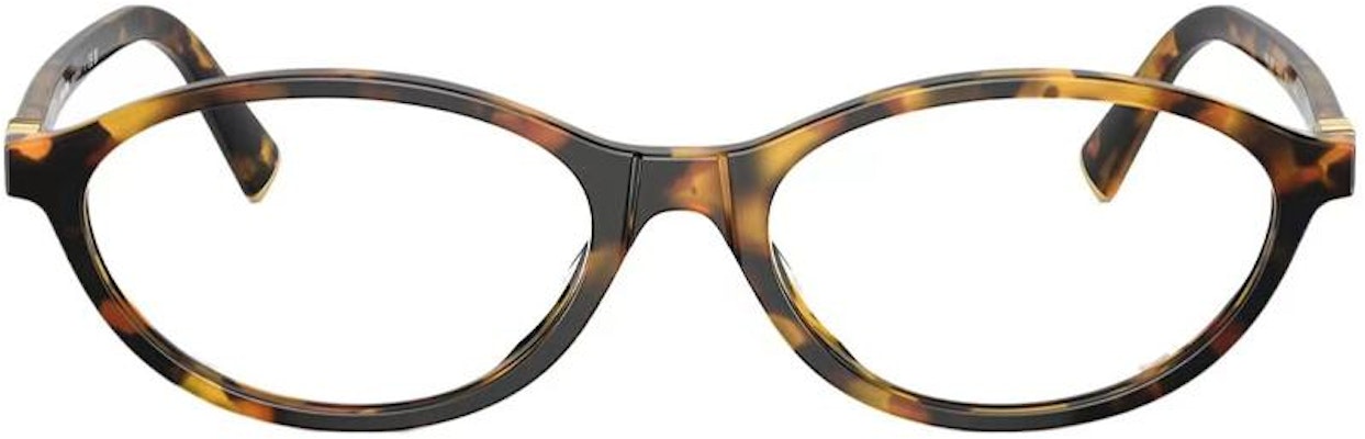 (W) 【度付き対応可】MIU MIU オーバルべっ甲柄メガネフレーム MU09XVF-VAU1O1 Lookbook (W) 【度付き対応可】MIU MIU オーバルべっ甲柄メガネフレーム MU09XVF-VAU1O1