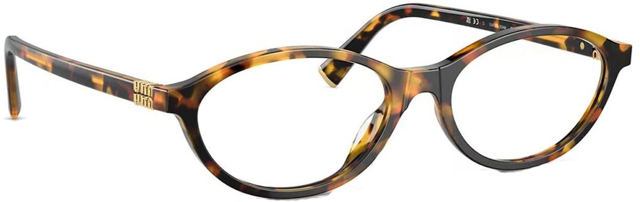 (W) 【度付き対応可】MIU MIU オーバルべっ甲柄メガネフレーム MU09XVF-VAU1O1 Shop (W) 【度付き対応可】MIU MIU オーバルべっ甲柄メガネフレーム MU09XVF-VAU1O1