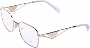 (Women) PRADA Gold Irregular Optical Glasses with Hollow Temples PRA51VZVN1O1 (Women) PRADA Gold Irregular Optical Glasses with Hollow Temples PRA51VZVN1O1