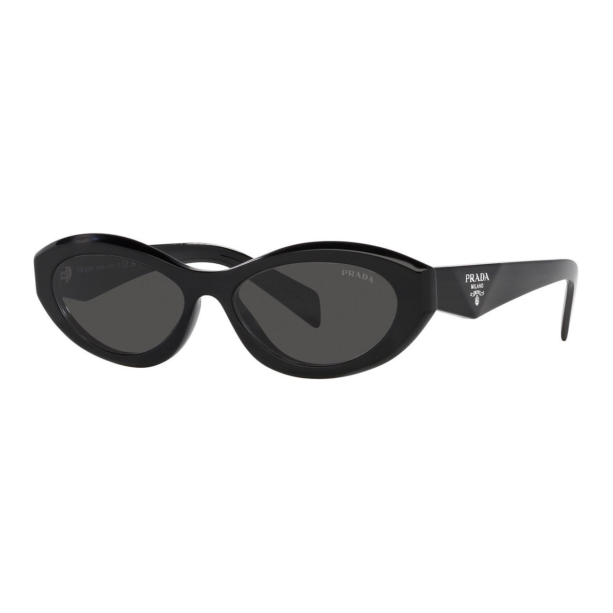 (Women) PRADA Irregular Black Sunglasses with Logo Detail PR26ZS16K08Z