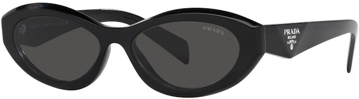 (Women) PRADA Irregular Black Sunglasses with Logo Detail PR26ZS16K08Z (Women) PRADA Irregular Black Sunglasses with Logo Detail PR26ZS16K08Z