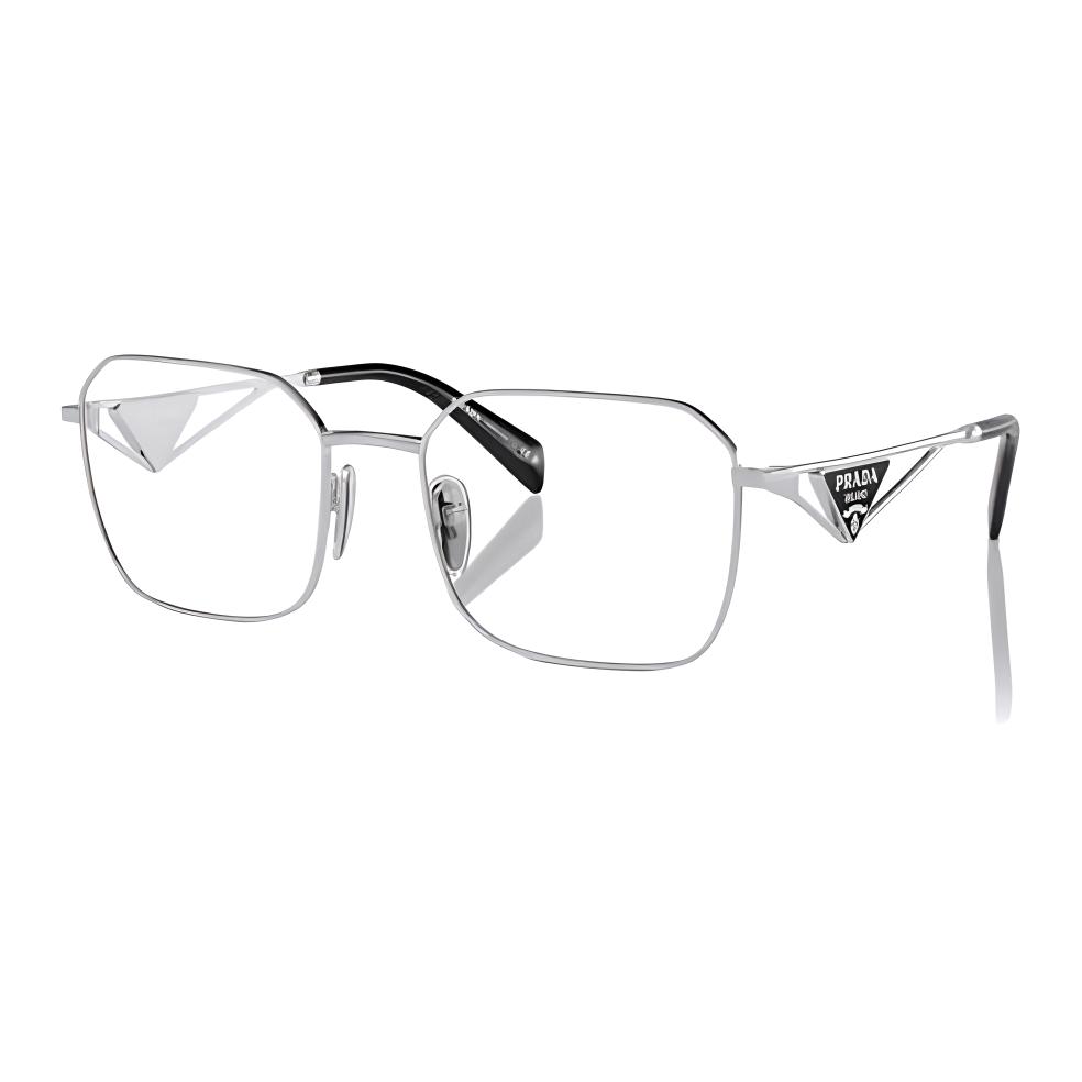 (Women) PRADA Silver Optical Eyeglasses with Logo Details PRA51V1BC1O1