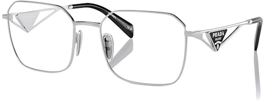 (Women) PRADA Silver Optical Eyeglasses with Logo Details PRA51V1BC1O1 (Women) PRADA Silver Optical Eyeglasses with Logo Details PRA51V1BC1O1