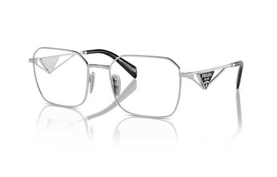 Order (W) 【可配镜片】PRADA 银色光学眼镜 带标志细节 PRA51V1BC1O1