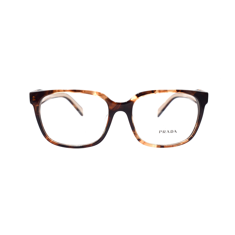 Lookbook (W) 【可配镜片】PRADA HERITAGE 经典系列椭圆光学眼镜 女士玳瑁纹 VPR17Z-F-07R-1O1