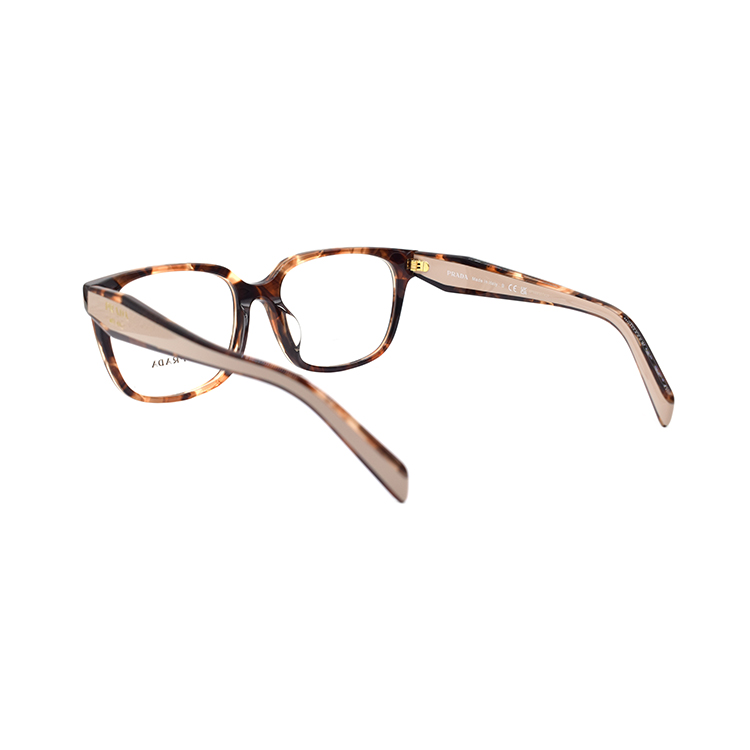 Shop (W) 【可配镜片】PRADA HERITAGE 经典系列椭圆光学眼镜 女士玳瑁纹 VPR17Z-F-07R-1O1
