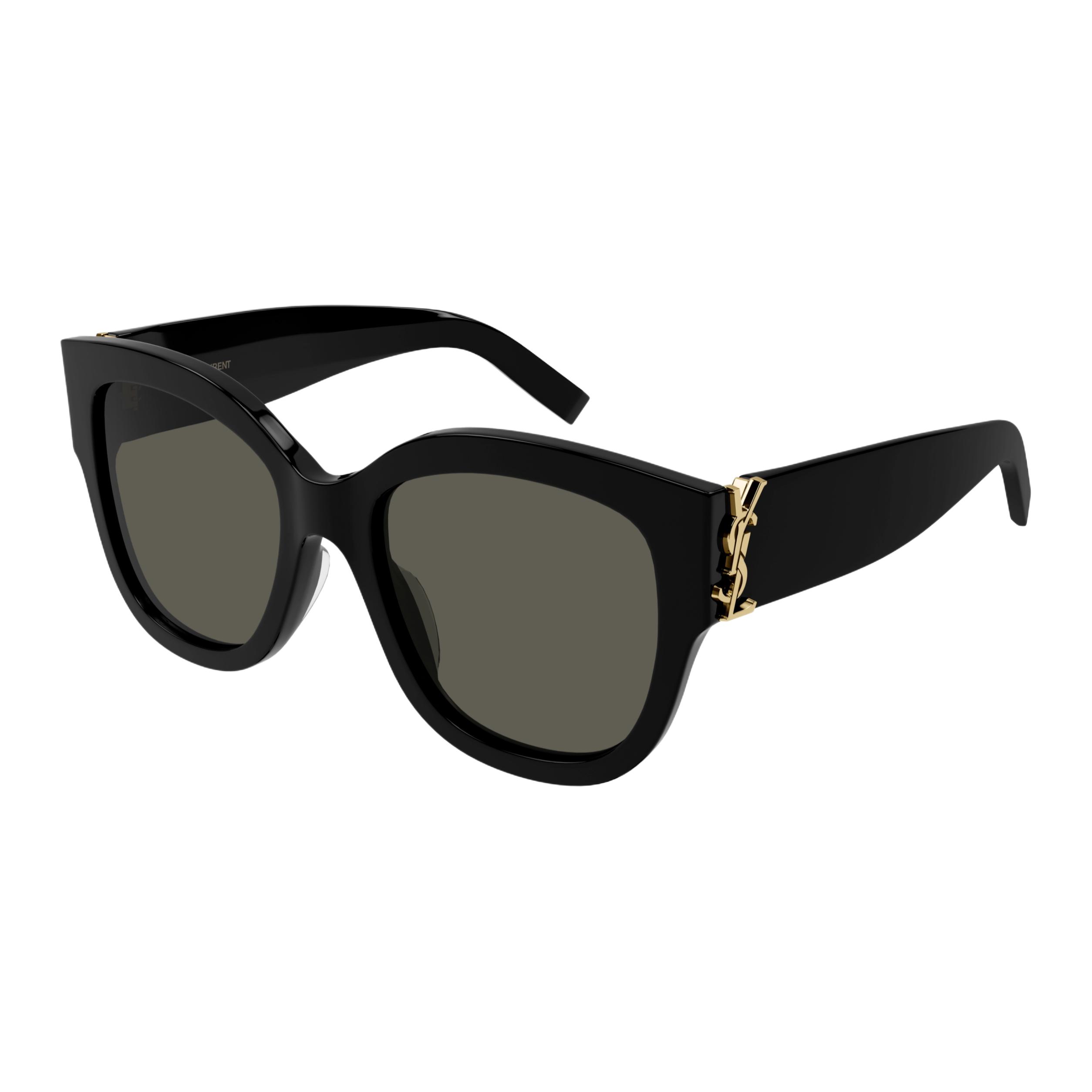 (Women) 【Prescription Available】 SAINT LAURENT Oval Black Frame Sunglasses SL M95/F-001 56