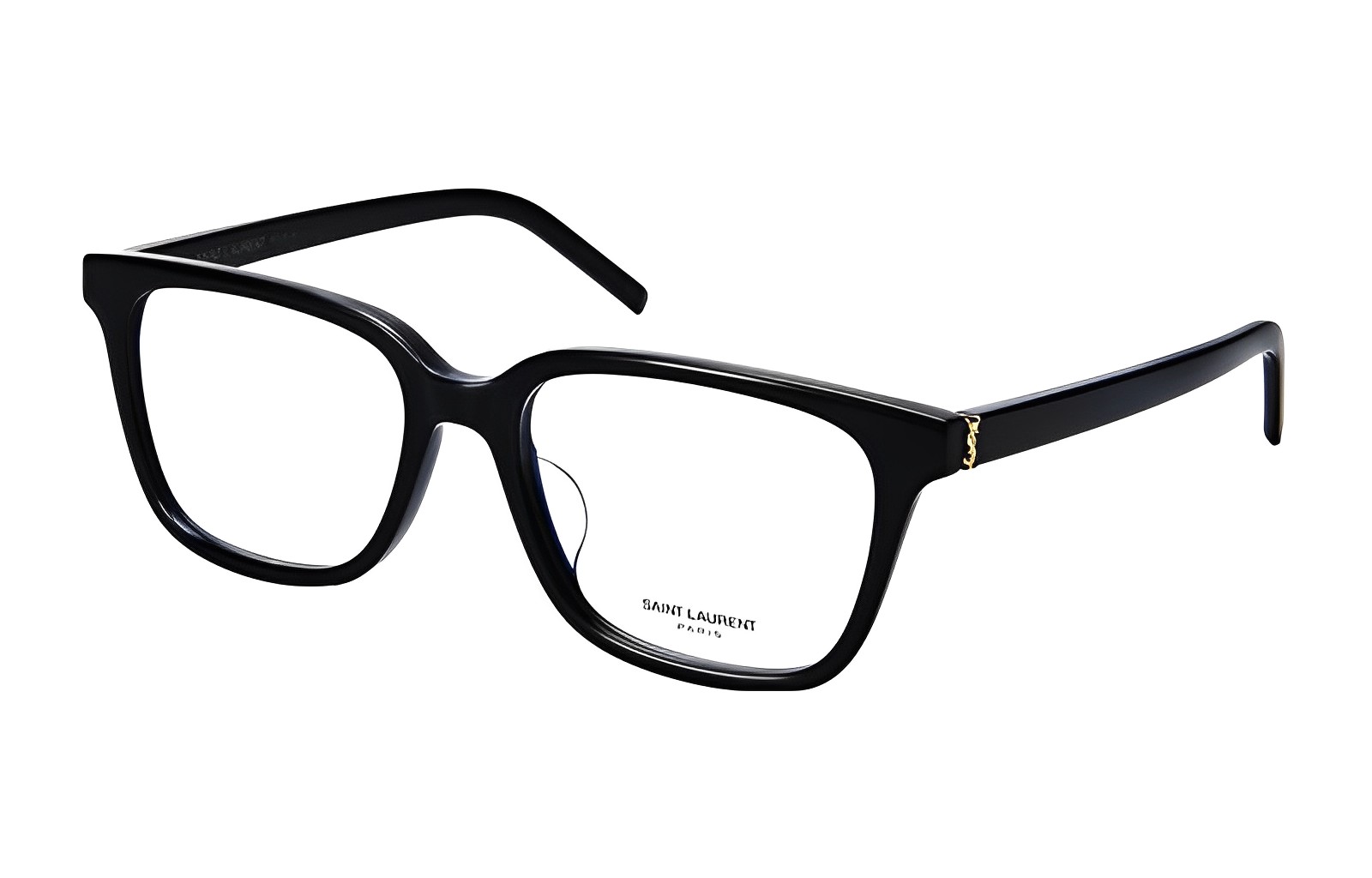 (Women) 【Prescription Available】 SAINT LAURENT Retro Black Frame Logo Square Optical Glasses Women SL M110/F-001
