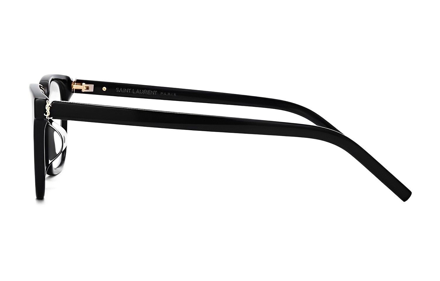 Shop (Women) 【Prescription Available】 SAINT LAURENT Retro Black Frame Logo Square Optical Glasses Women SL M110/F-001