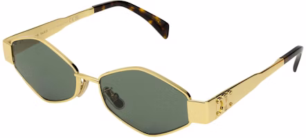 (Women) CELINE Geometric Metal Irregular Sunglasses Gold for Women CL40254U 30N (Women) CELINE Geometric Metal Irregular Sunglasses Gold for Women CL40254U 30N