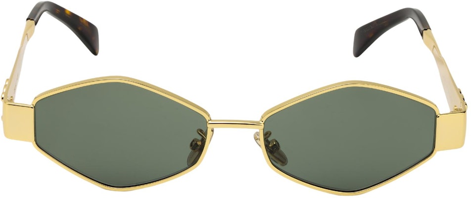 (W) 【可配镜片】CELINE 女士几何金属不规则太阳镜 金色 CL40254U 30N Lookbook (W) 【可配镜片】CELINE 女士几何金属不规则太阳镜 金色 CL40254U 30N