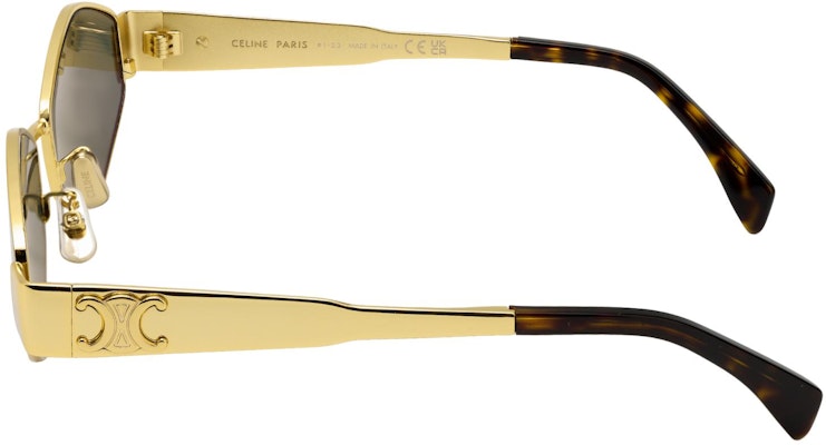 (W) 【可配镜片】CELINE 女士几何金属不规则太阳镜 金色 CL40254U 30N Shop (W) 【可配镜片】CELINE 女士几何金属不规则太阳镜 金色 CL40254U 30N