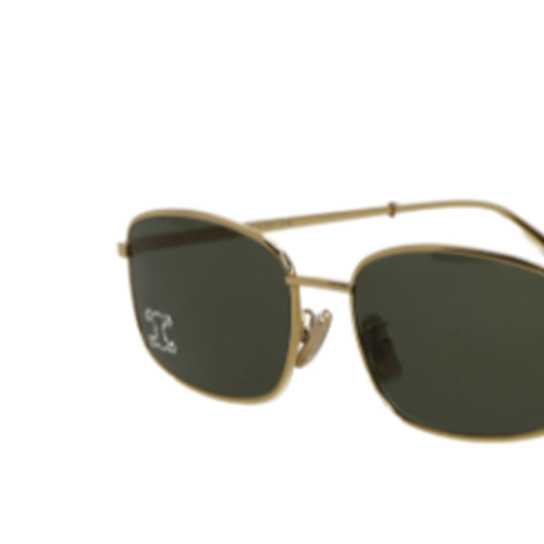 (Women) 【Prescription Available】CELINE Logo Gold Rectangular Metal Sunglasses for Women 4S285CMSB 圖 4