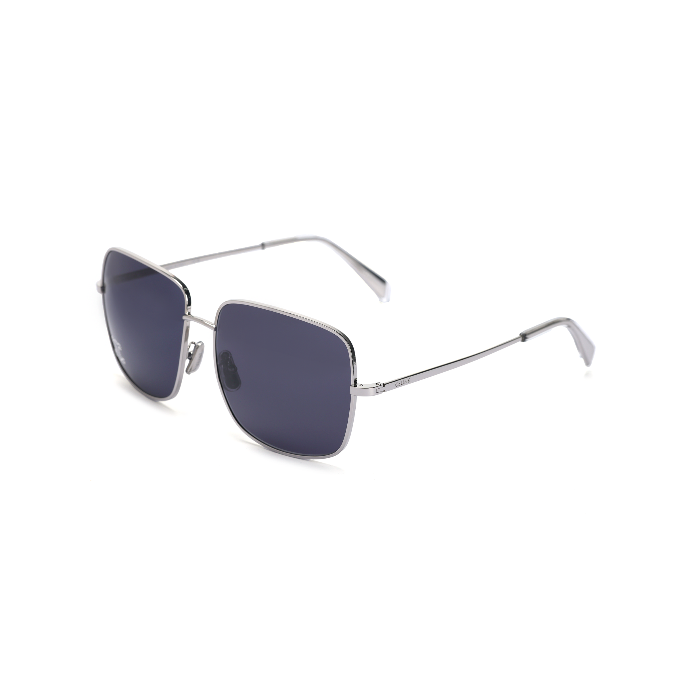 (Women) 【Prescription Available】CELINE Metal Square Sunglasses for Women - Silver. 4S284CMSB36SV