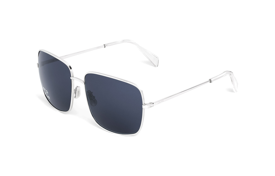 (Women) 【Prescription Available】CELINE Metal Square Sunglasses for Women - Silver. 4S284CMSB36SV 圖 2