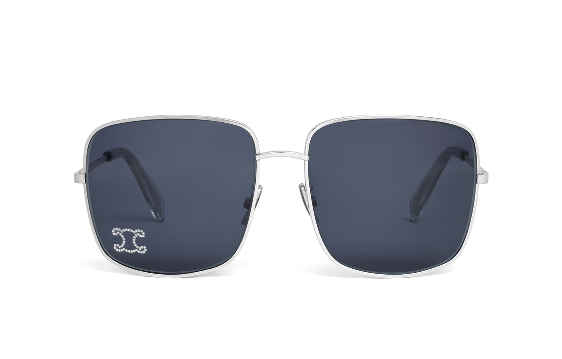 (Women) 【Prescription Available】CELINE Metal Square Sunglasses for Women - Silver. 4S284CMSB36SV 圖 3