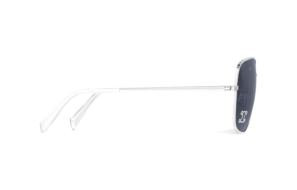 (Women) 【Prescription Available】CELINE Metal Square Sunglasses for Women - Silver. 4S284CMSB36SV 圖 4