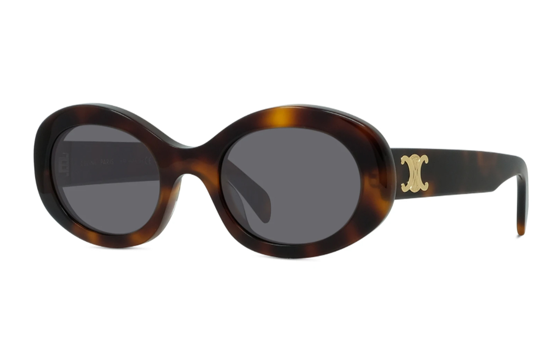 (Women) 【Prescription Available】CELINE Oval Frame Acetate Sunglasses for Women Tortoiseshell CL40194U-53A 圖 2